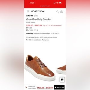 Cole Haan grandpro rally sneaker $20